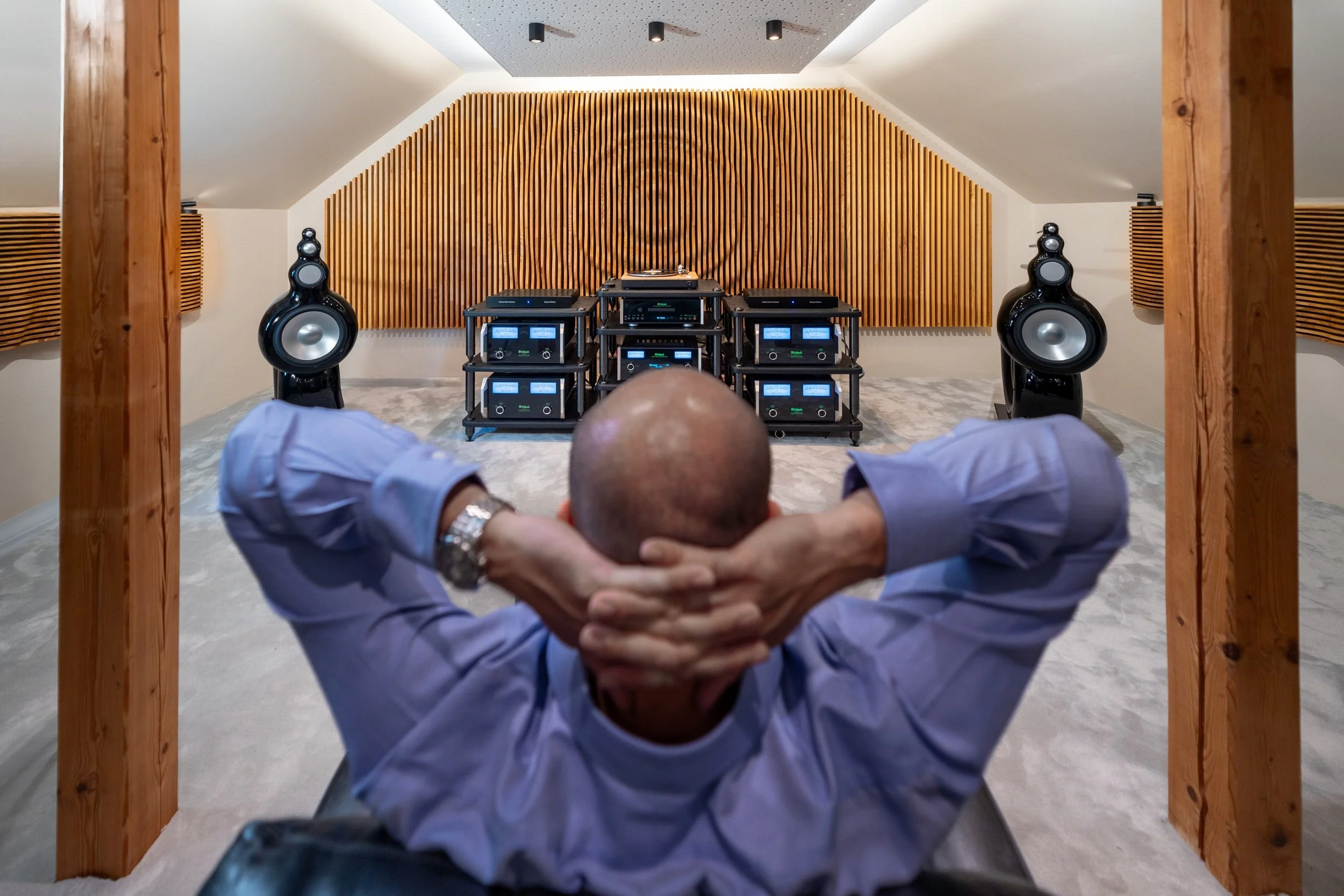 Low-frequency absorber Woody Wavy (Bass trap) — Ekustik Premium